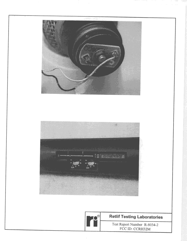 TBF - Licensed Broadcast Transmitter Held to Face - FCC ID CCRH32M - Sam Ash Music Corporation