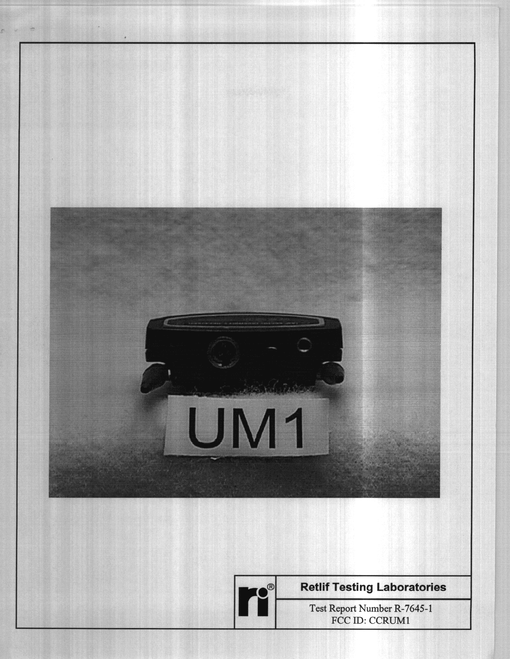 CXX - Communications Rcvr for use w/ licensed Tx and CBs - FCC ID CCRUM1 - Sam Ash Music Corporation (4)