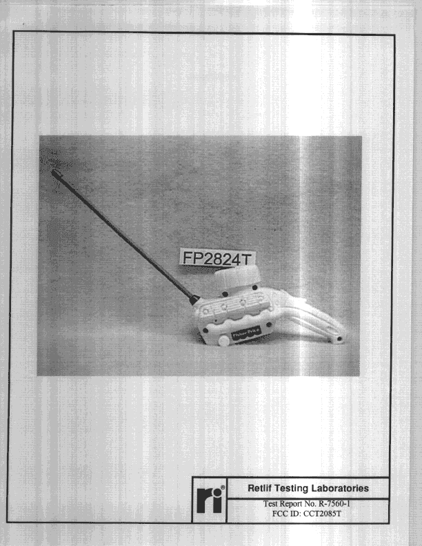 DXX - Part 15 Low Power Communication Device Transmitter - FCC ID CCT2824T - Fisher-Price Inc.