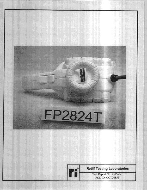 DXX - Part 15 Low Power Communication Device Transmitter - FCC ID CCT2824T - Fisher-Price Inc. (3)