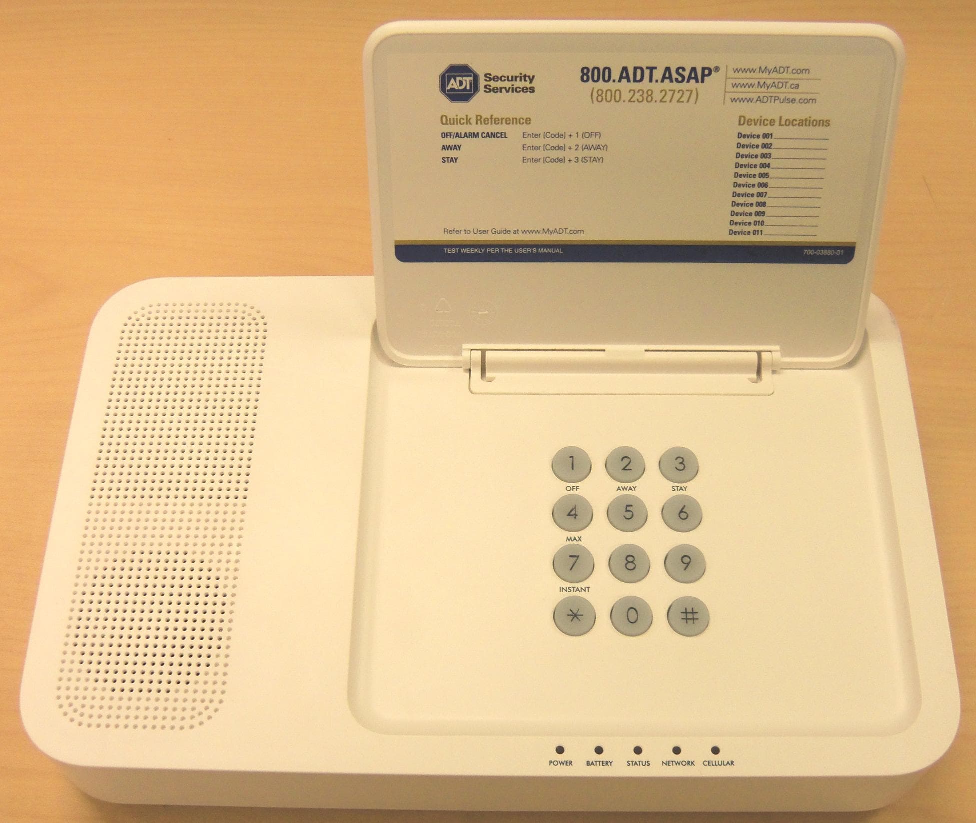 Security Base Control Unit - FCC ID CFS8DLTSSCBASE - Ademco Inc.