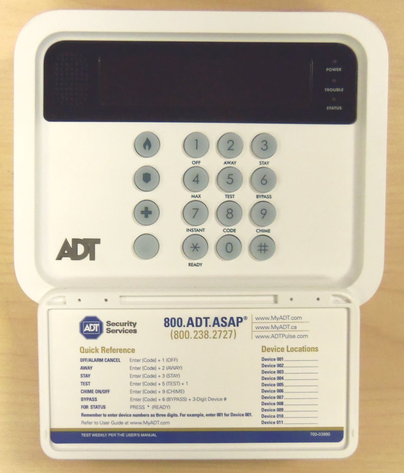 Wireless Keypad - FCC ID CFS8DLTSSCKP - Ademco Inc.