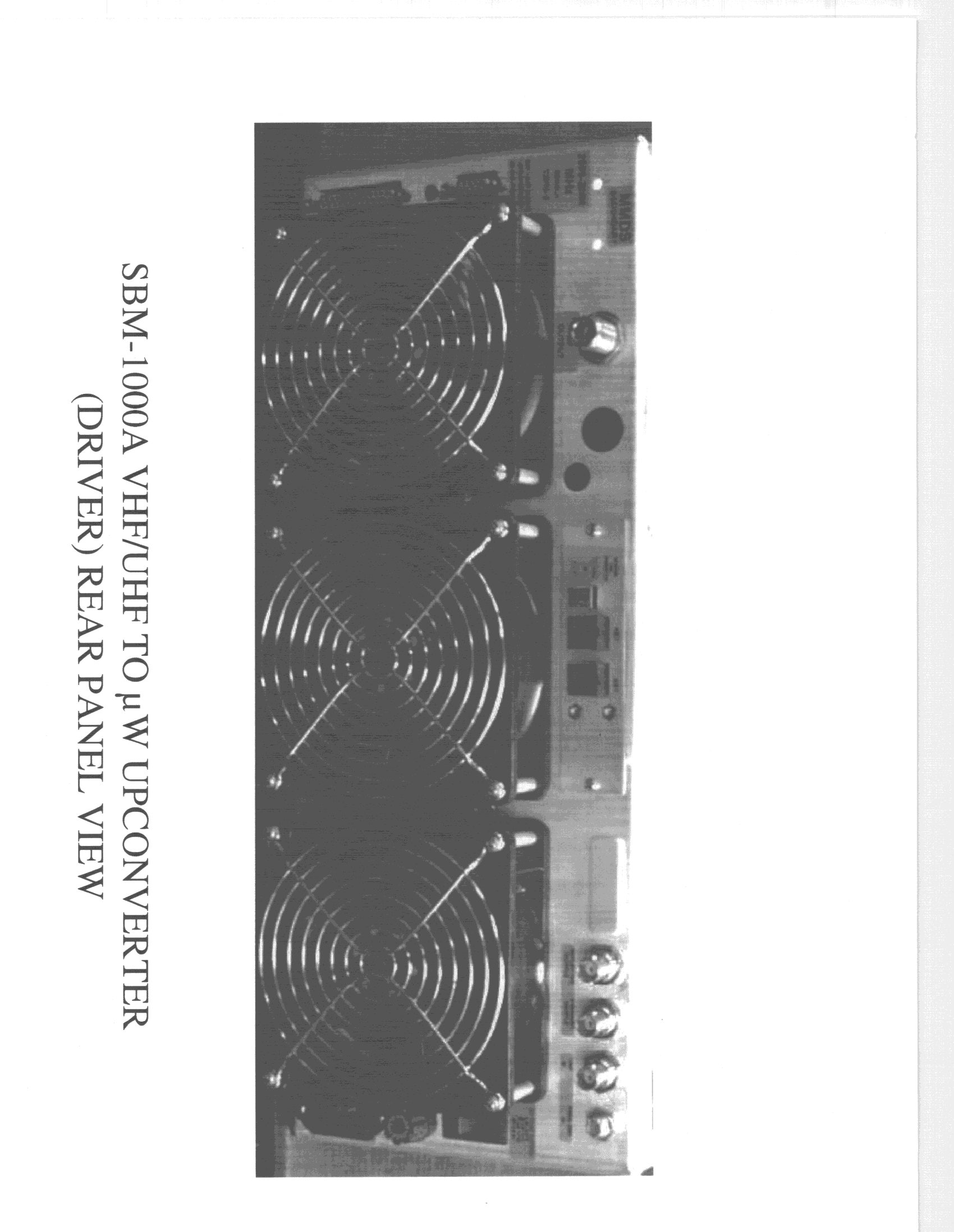 VHF / UHF Input - FCC ID CHP8BUSBM-1000A - Thomson Broadcast & Multimedia, Inc. (3)