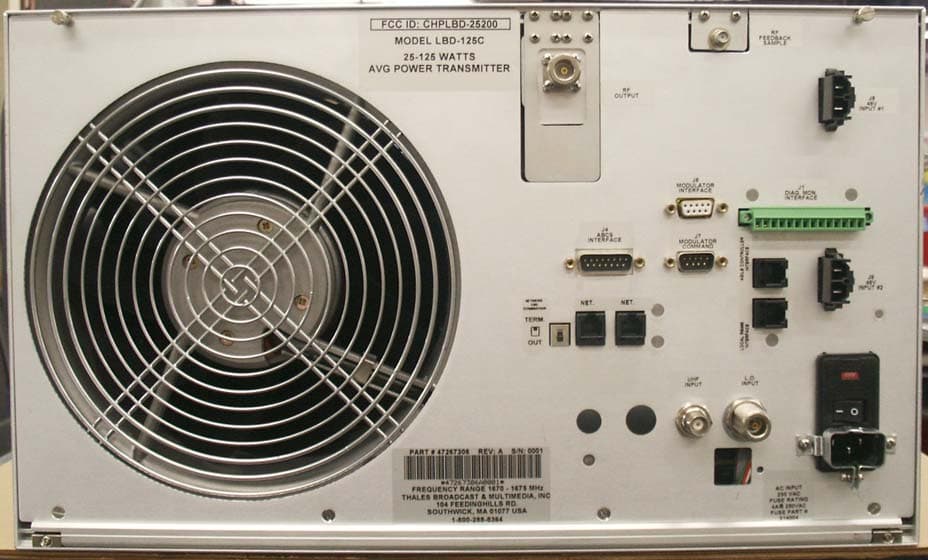Affinity L-Band Transmitter for Mobile Media Svs. - FCC ID CHPLBD-25200 - Thomson Broadcast & Multimedia, Inc. (2)