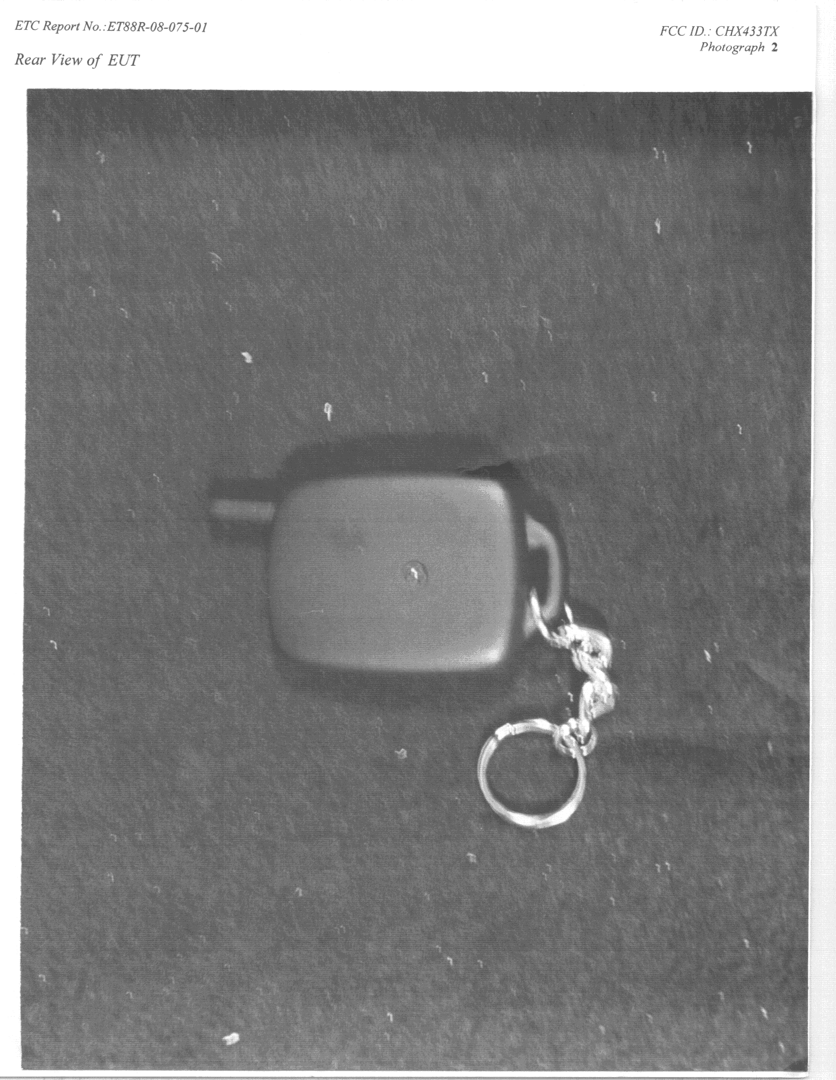 Car Alarm - FCC ID CHX433TX - Rockford Corporation