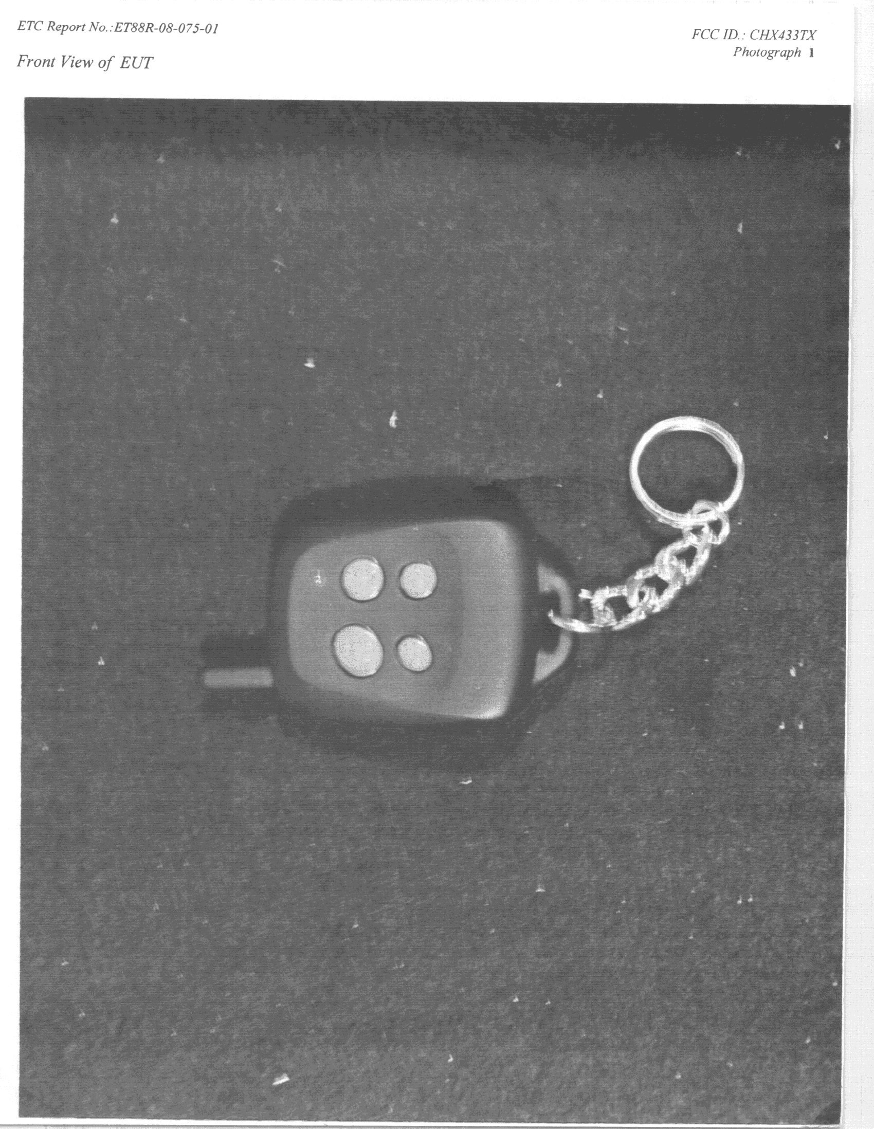 Car Alarm - FCC ID CHX433TX - Rockford Corporation (2)