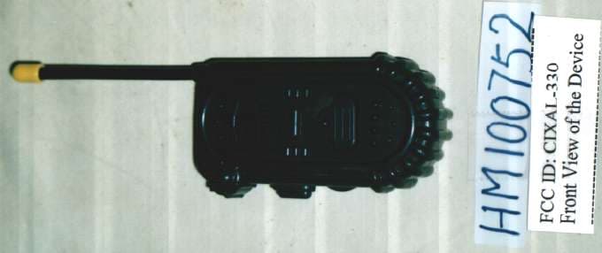 WALKIE TALKIE - FCC ID CIXAL-330 - Artlight Electrical Manufacturing Co Ltd