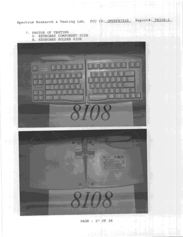JBP - Part 15 Class B Computing Device Peripheral - FCC ID CMYKFK7935 - Mitsumi Electric Co Ltd