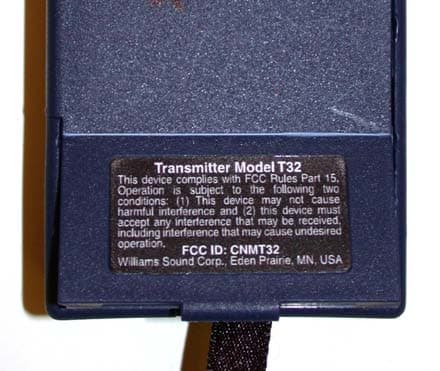 AUDITORY ASSISTANCE DEVICE - FCC ID CNMT32 - Williams Sound, LLC (2)