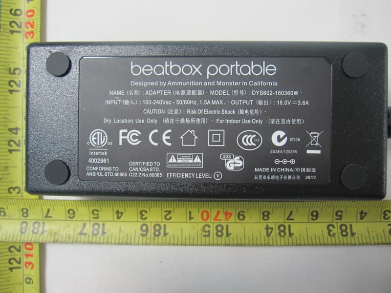 Portable Stereo Sound System with USB Port - FCC ID COW81000071 - Beats Electronics, LLC
