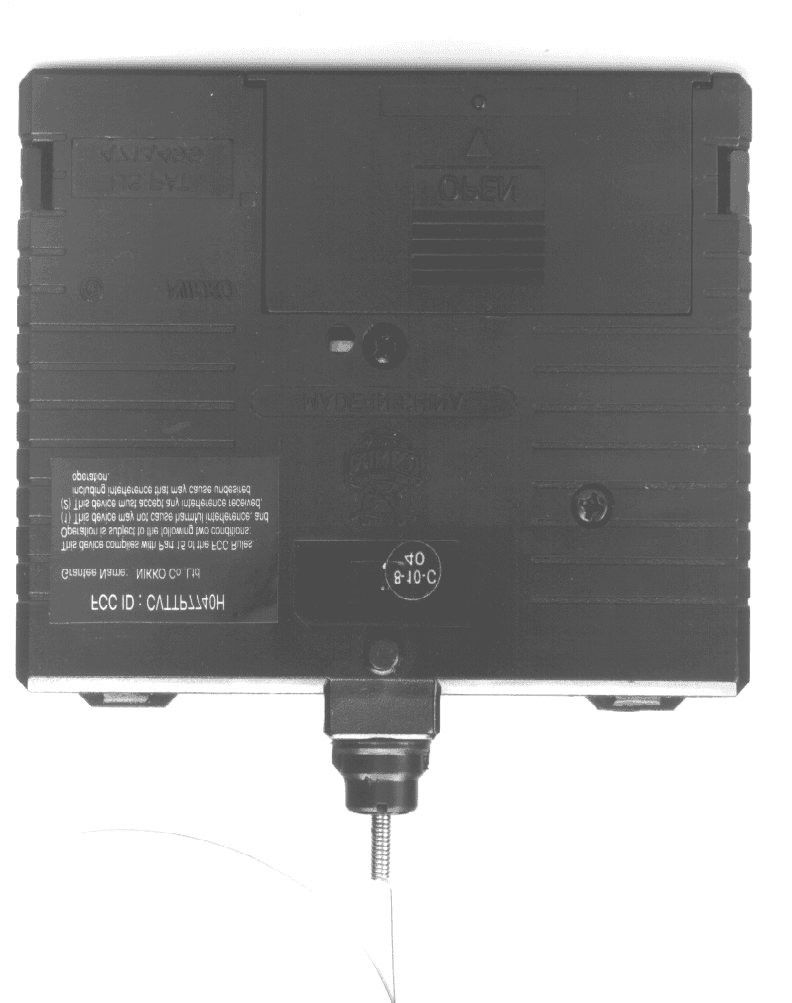 DXX - Part 15 Low Power Communication Device Transmitter - FCC ID CVTTP7740H - Nikko Co Ltd