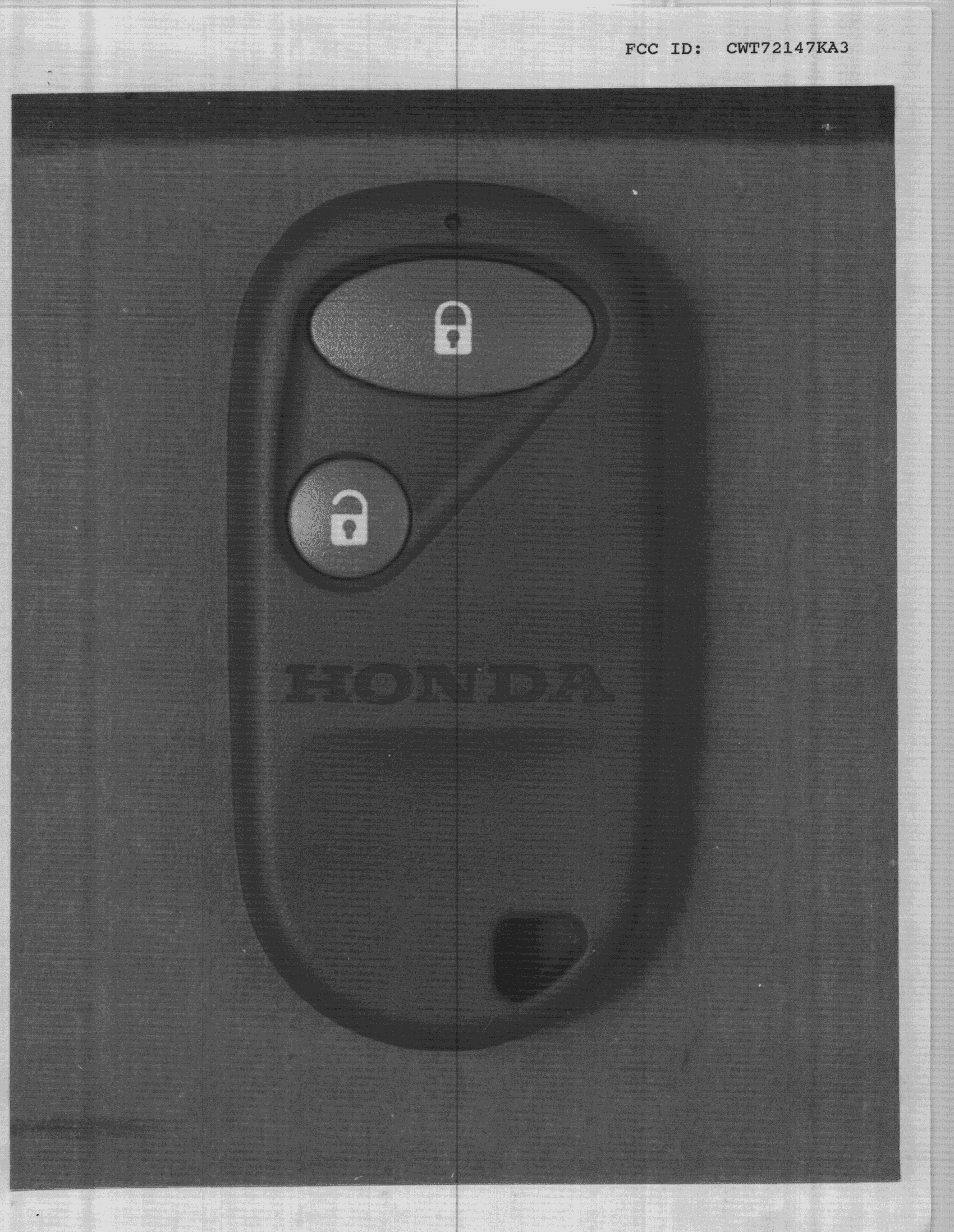 Auto Security System Transmitter - FCC ID CWT72147KA3 - ALPS ALPINE CO., LTD. (2)