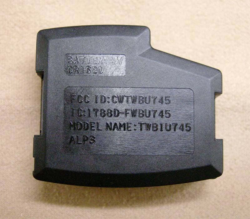 Remote Keyless Entry System - FCC ID CWTWBU745 - ALPS ALPINE CO., LTD.