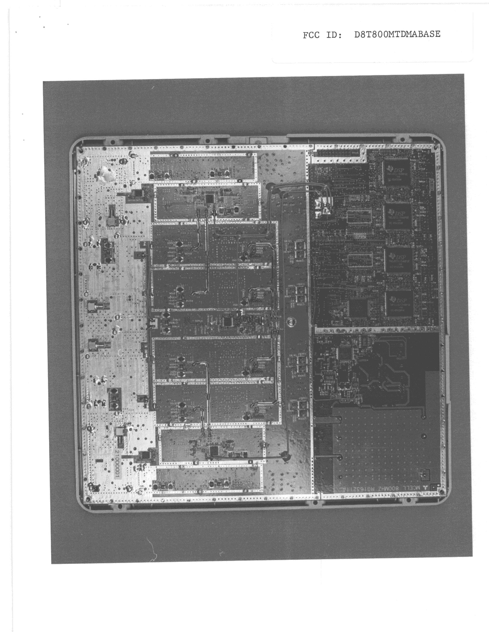 TNB - Licensed Non-Broadcast Station Transmitter - FCC ID D8T800MTDMABASE - Mitsubishi Wireless Communications Inc.