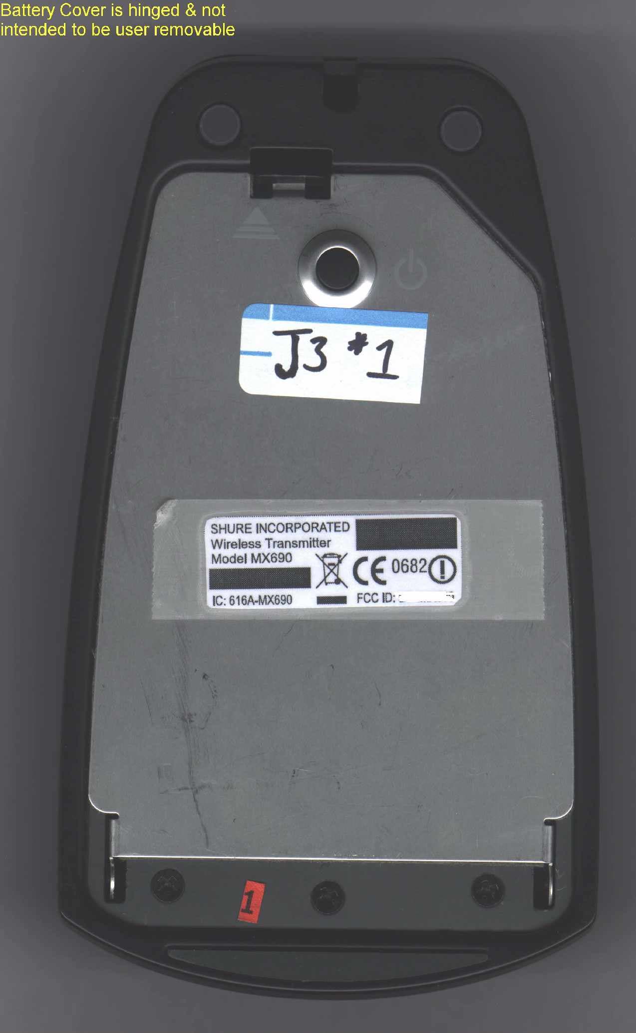 Wireless Boundary Microphone - FCC ID DD4MX690J3 - Shure Incorporated