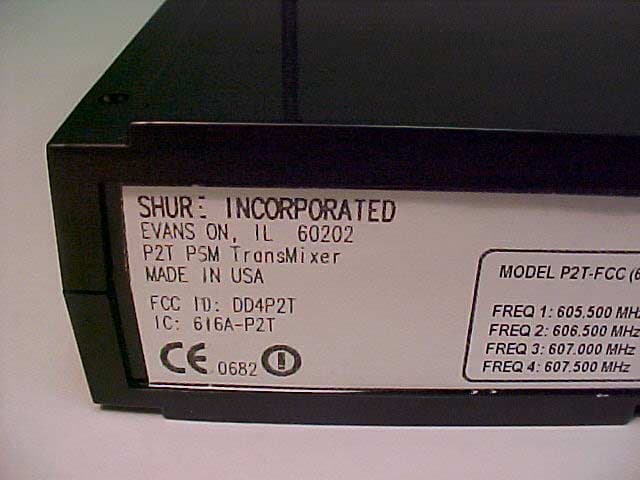 Wireless Personal Monitor Transmitter - FCC ID DD4P2T - Shure Incorporated (1)