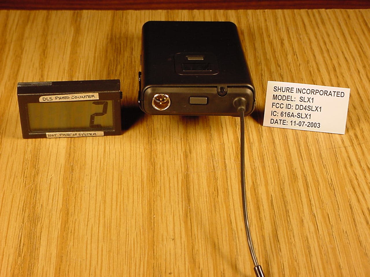 Wireless SLX1 Bodypack Transmitter - FCC ID DD4SLX1 - Shure Incorporated (2)