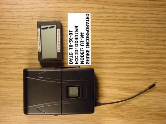 Wireless Microphone - FCC ID DD4U1M4 - Shure Incorporated (4)