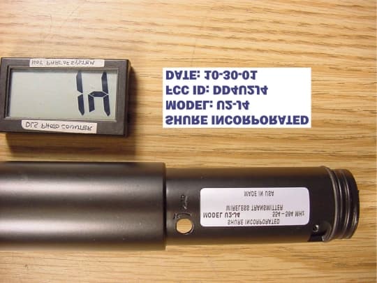Wireless Microphone - FCC ID DD4U2J4 - Shure Incorporated (2)
