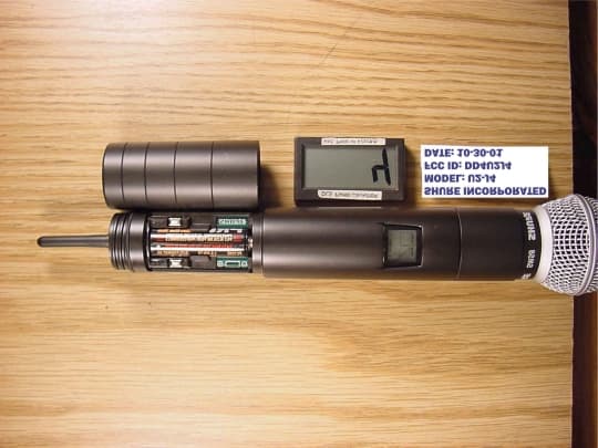 Wireless Microphone - FCC ID DD4U2J4 - Shure Incorporated (5)