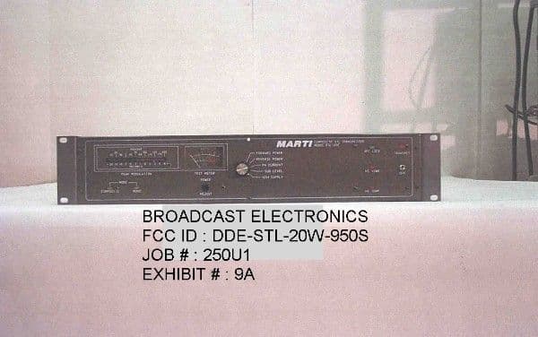 STL Transmitter - FCC ID DDE-STL-20W-950S - BEI Electronics, LLC