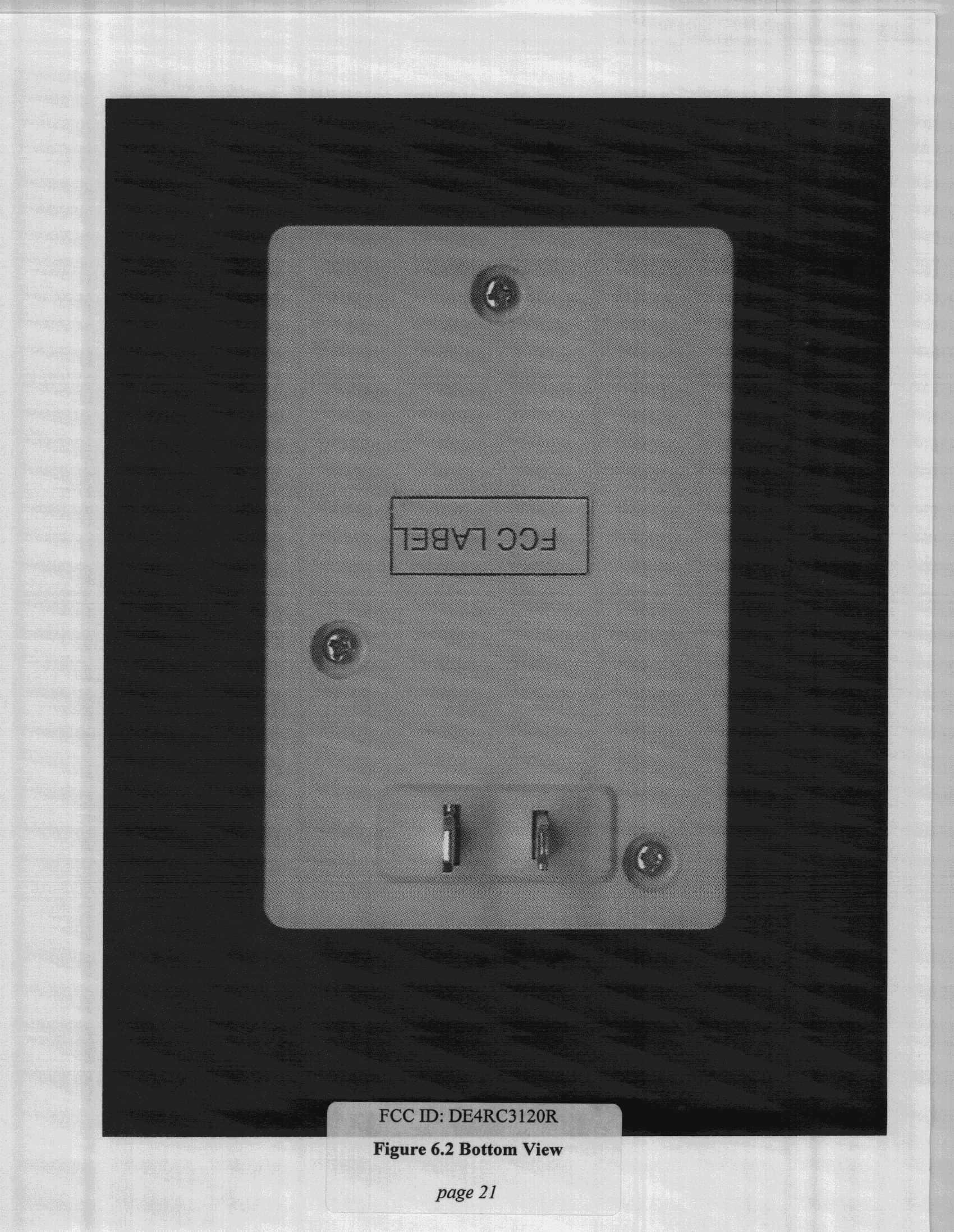 Wireless Door Chime - FCC ID DE4RC3120R - Thomas & Betts Corporation