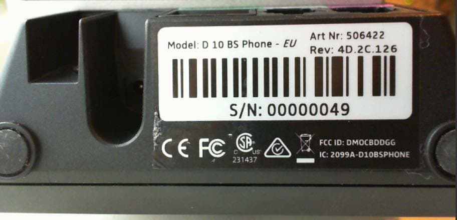 Dect Base Station - FCC ID DMOCBDDGG - Sennheiser Electronic Corp