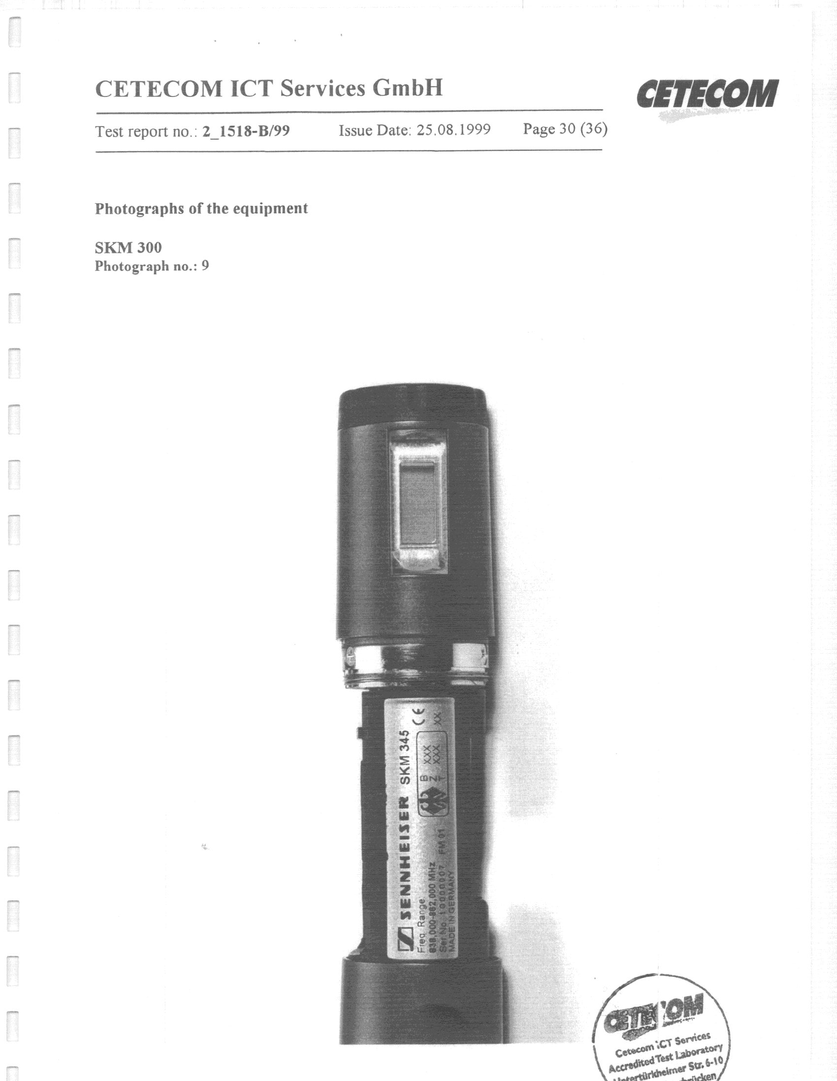 TNF - Licensed Non-Broadcast Transmitter Held to Face - FCC ID DMOH1EURH - Sennheiser Electronic Corp (2)
