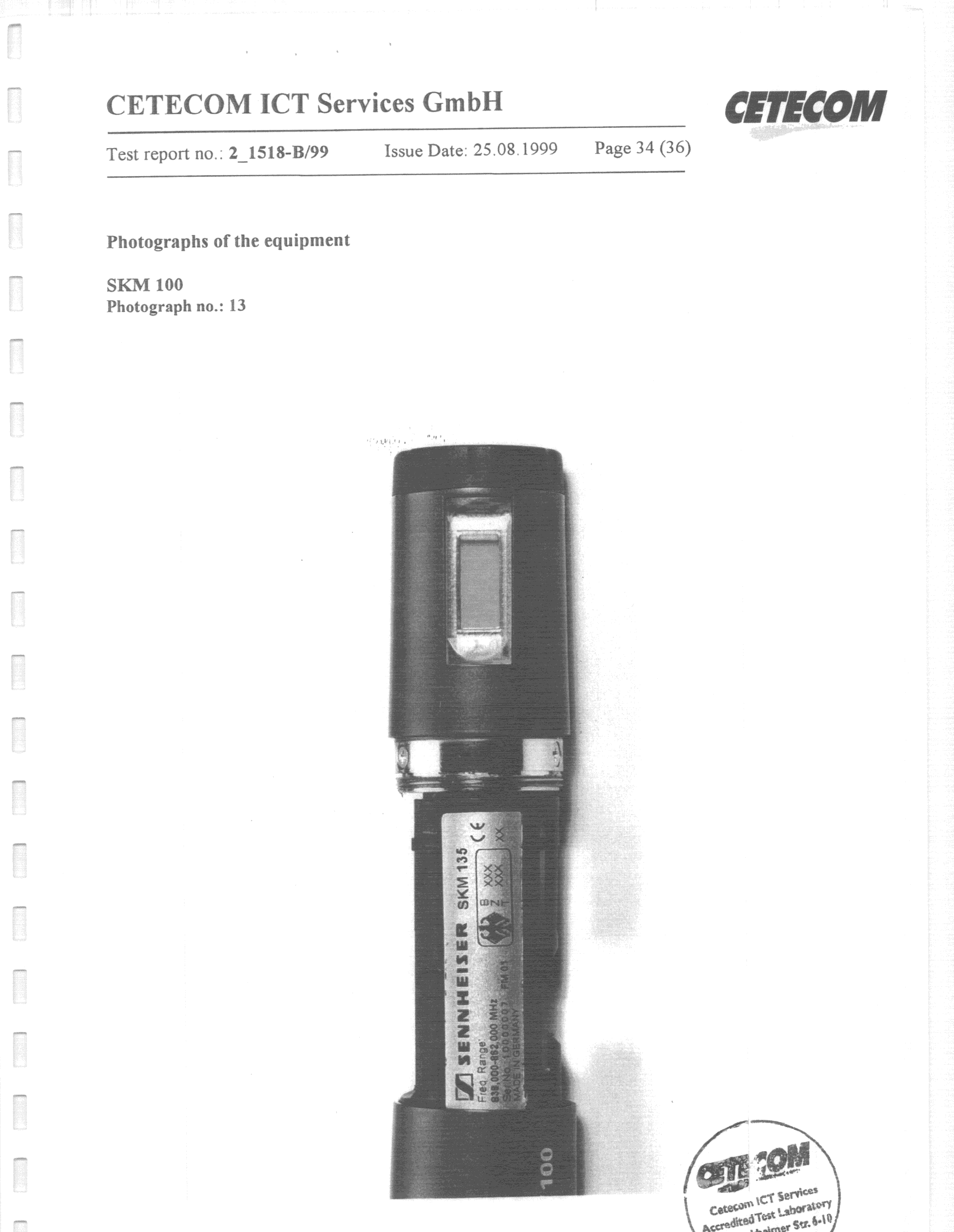 TNF - Licensed Non-Broadcast Transmitter Held to Face - FCC ID DMOH1EURH - Sennheiser Electronic Corp (3)