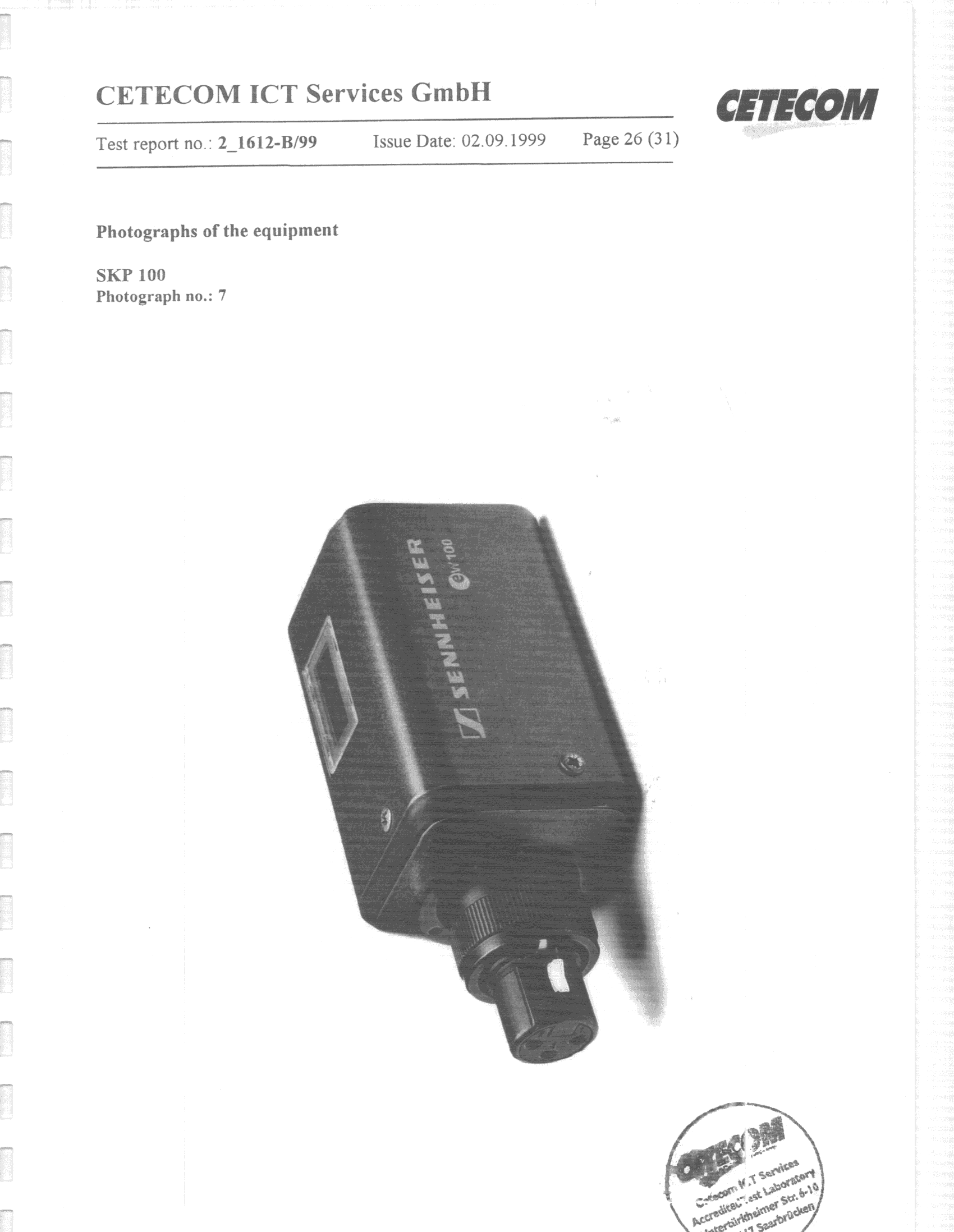 TNF - Licensed Non-Broadcast Transmitter Held to Face - FCC ID DMOP1EURH - Sennheiser Electronic Corp (5)