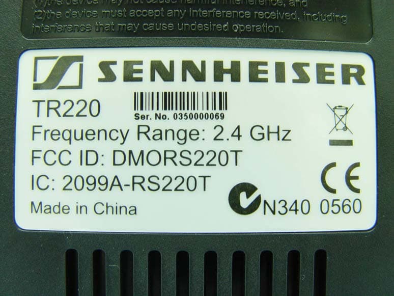 Digital Wireless Headphone System - FCC ID DMORS220T - Sennheiser Electronic Corp (2)