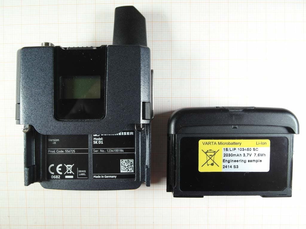 Digital Wireless Bodypack - FCC ID DMOSK1G9WE - Sennheiser Electronic Corp