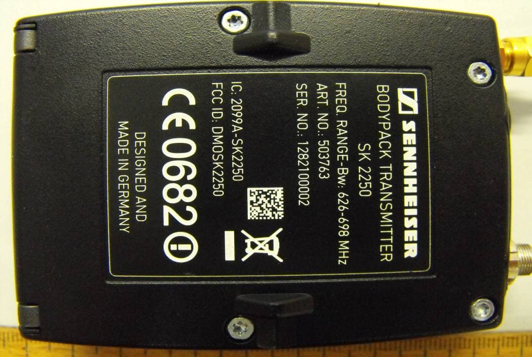 Bodypack Transmitter - FCC ID DMOSK2250 - Sennheiser Electronic Corp (2)