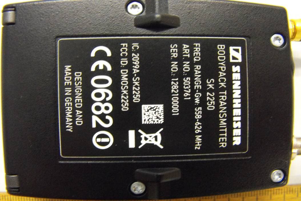 Bodypack Transmitter - FCC ID DMOSK2250 - Sennheiser Electronic Corp (3)