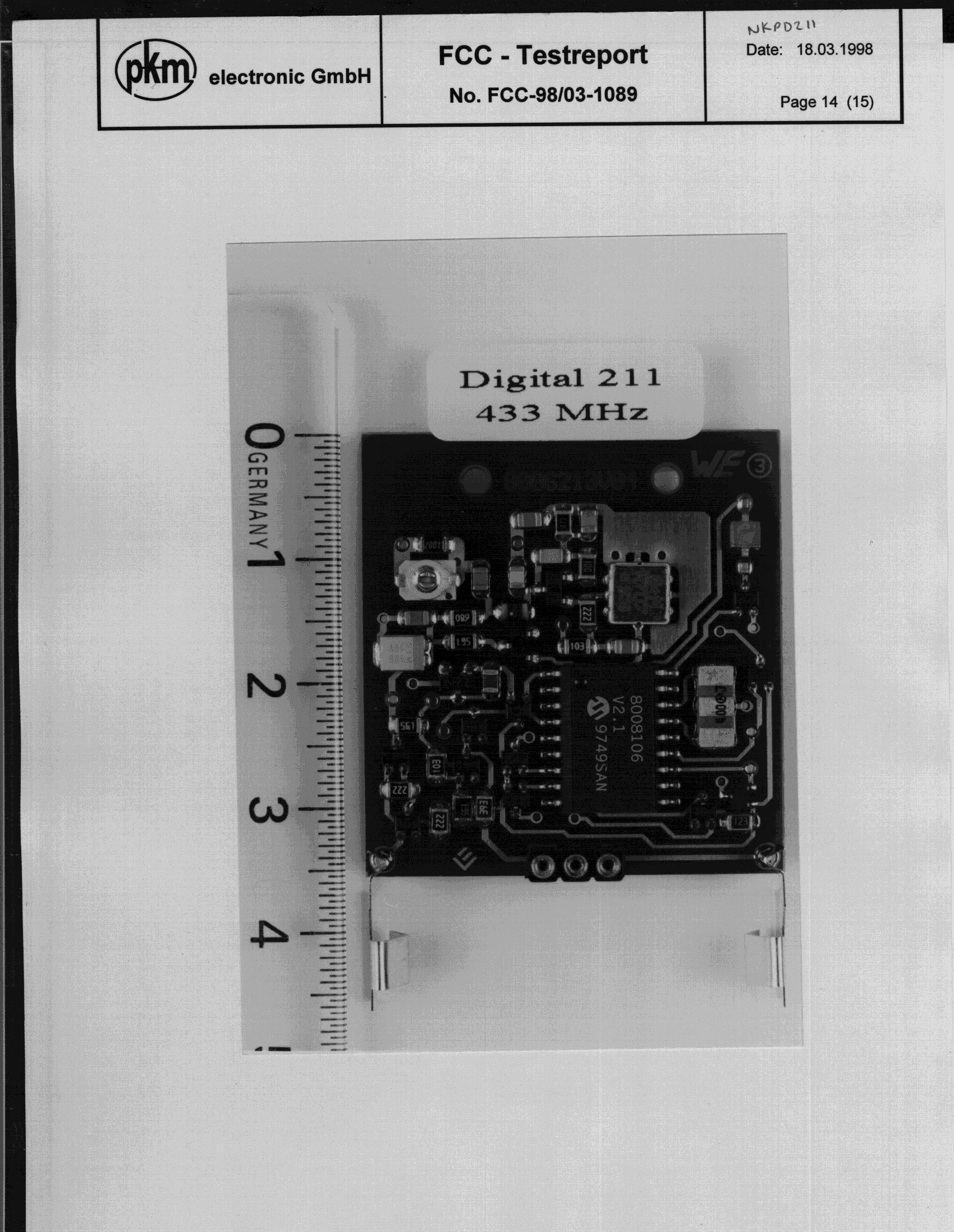 FAP - Part 15 Anti-Pilferage Device - FCC ID DO4STRATAPX - Checkpoint Systems Inc (2)
