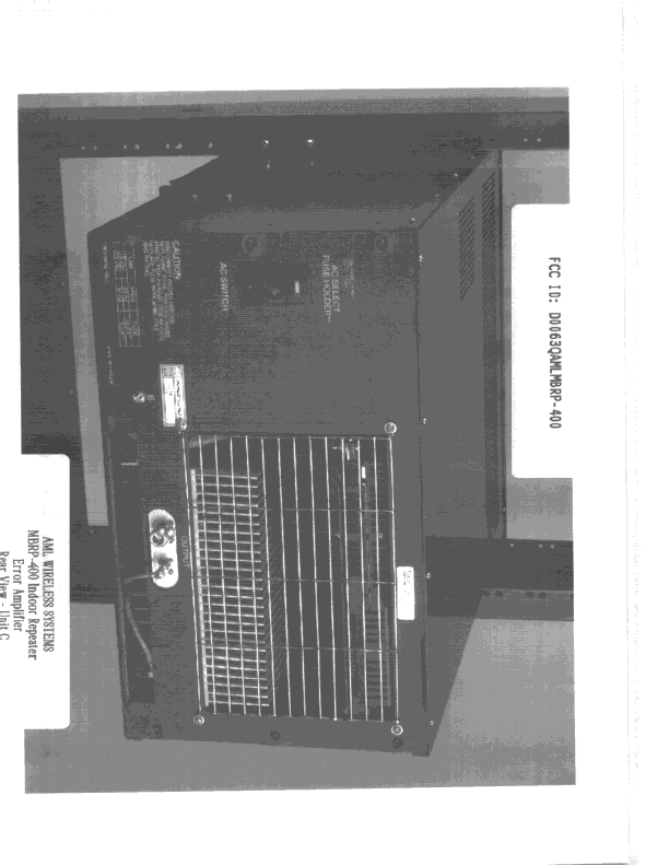AMP - Amplifier - FCC ID DOO63QAMLMBRP-400 - AML Wireless Networks Inc