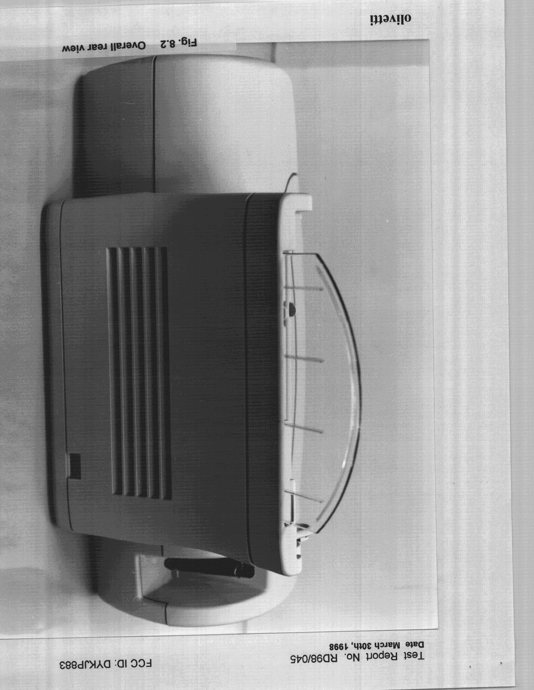 Bubble Jet Printer - FCC ID DYKJP883 - Ing C Olivetti & Co SpA