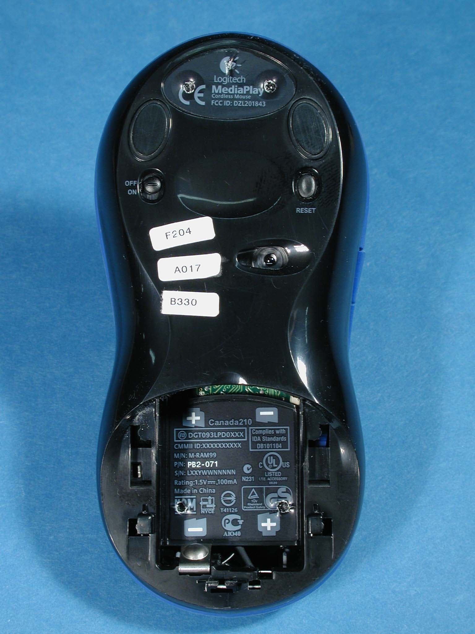 Cordless Mouse - FCC ID DZL201843 - Logitech Inc
