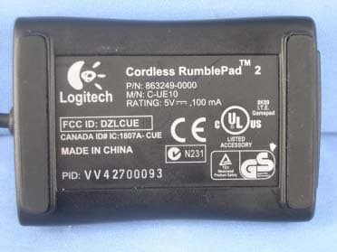 Logitech Cordless Rumblepad 2 - FCC ID DZLCUE - Logitech Inc