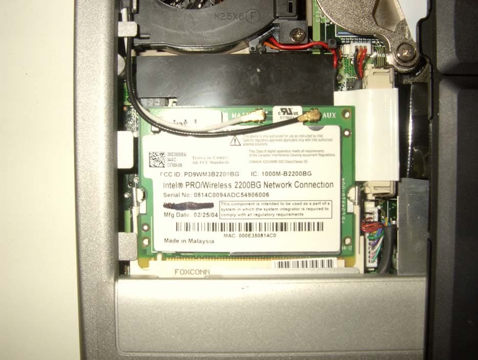 Intel PRO/Wireless 2200BG WLAN - FCC ID E2K24BNHM - Dell Inc.