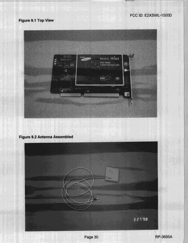 Wireless LAN ISA Card - FCC ID E2XSWL-1000D - Samsung Electro Mechanics