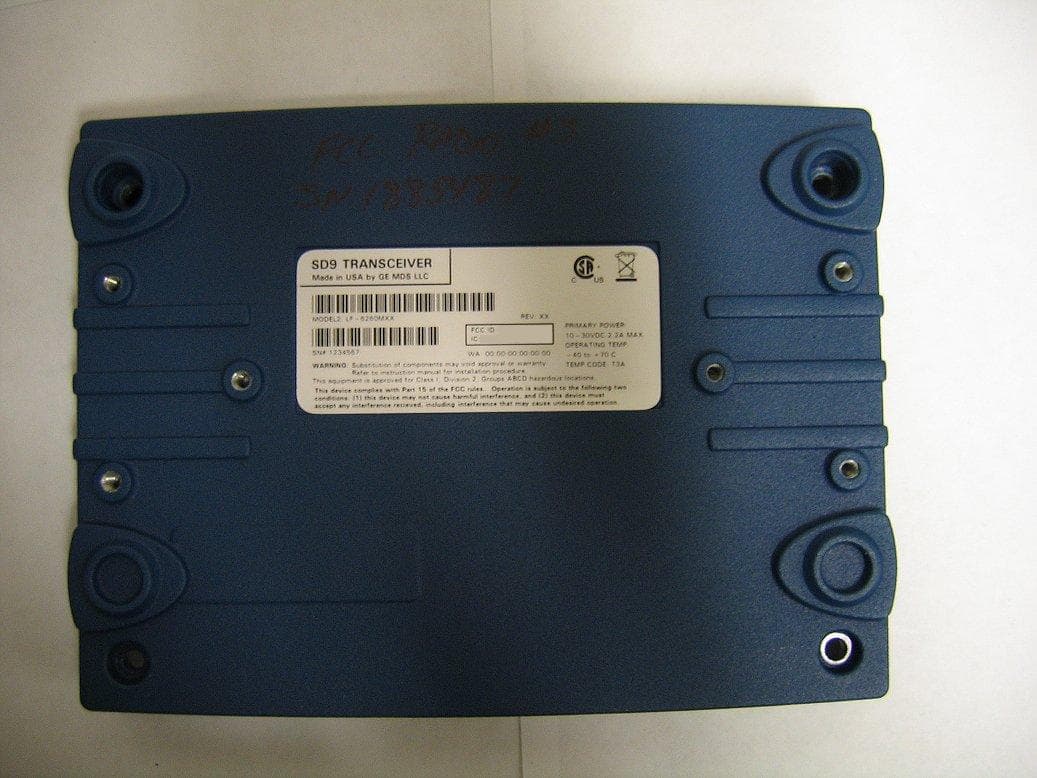 Wireless  Data Transceiver - FCC ID E5MDS-SD9-1 - GE MDS, LLC