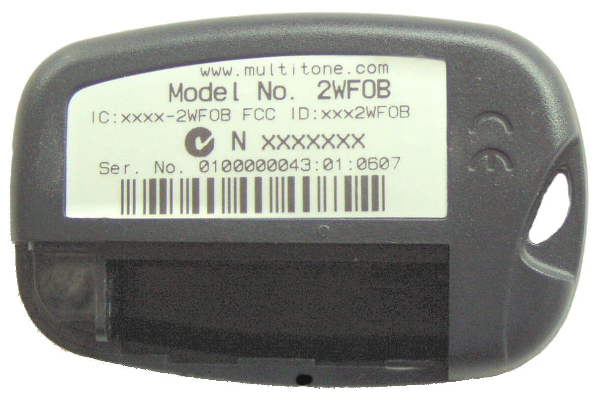EkoTek FOB - 2 way alerting device - FCC ID E862WCF - Multitone Electronics PLC (1)