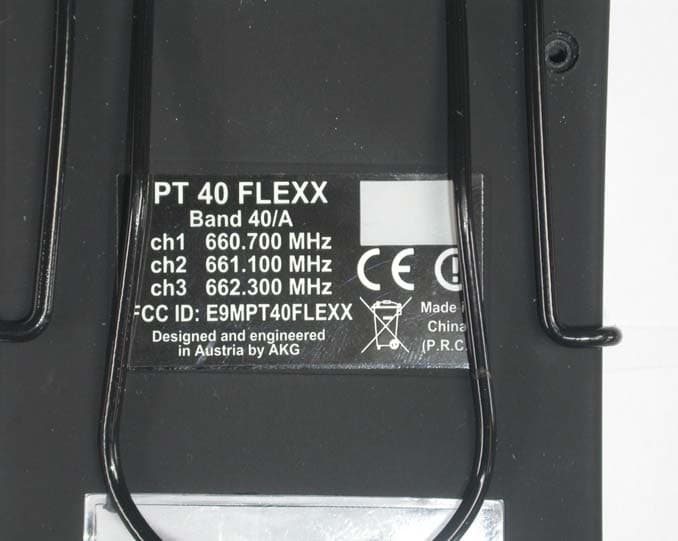 Pocket Transmitter PT40FLEXX - FCC ID E9MPT40FLEXX - AKG Acoustics US