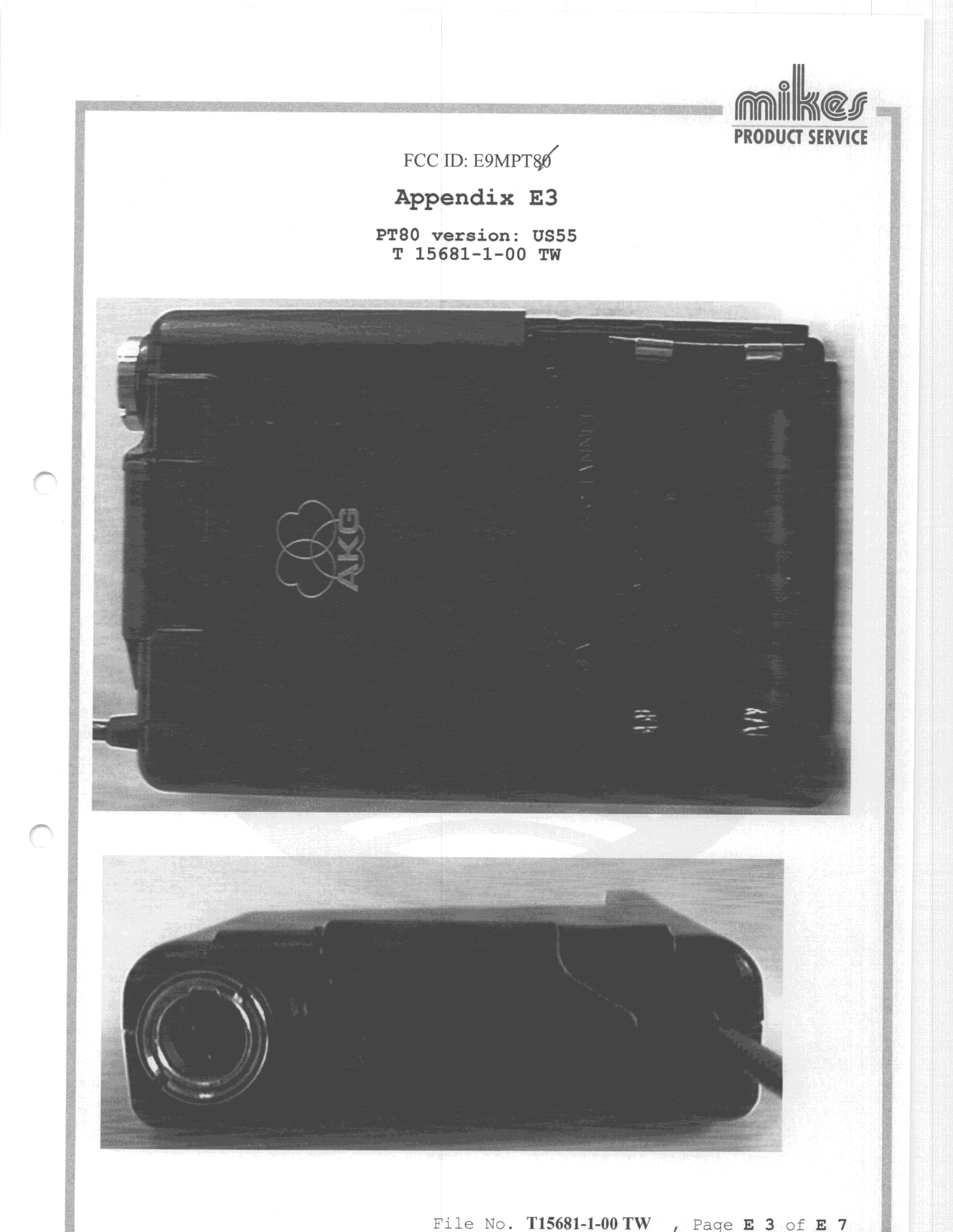 TBT - Licensed Broadcast Transmitter Worn on Body - FCC ID E9MPT80 - AKG Acoustics US (3)