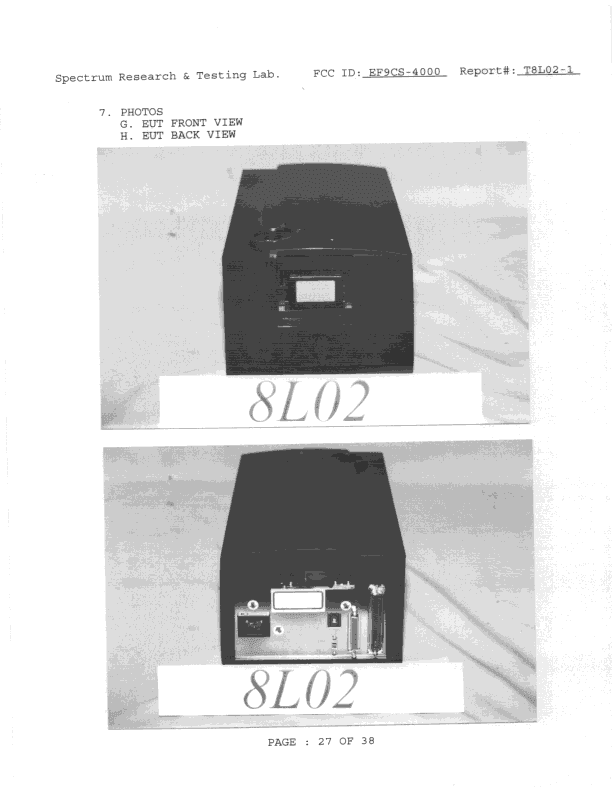 JBP - Part 15 Class B Computing Device Peripheral - FCC ID EF9CS-4000 - Microtek International Inc