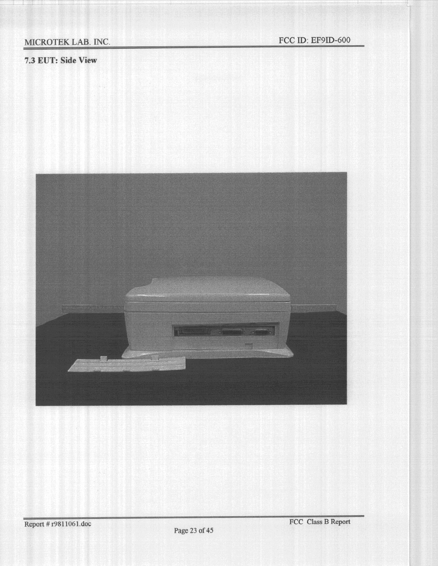 JBP - Part 15 Class B Computing Device Peripheral - FCC ID EF9ID-600 - Microtek International Inc (2)
