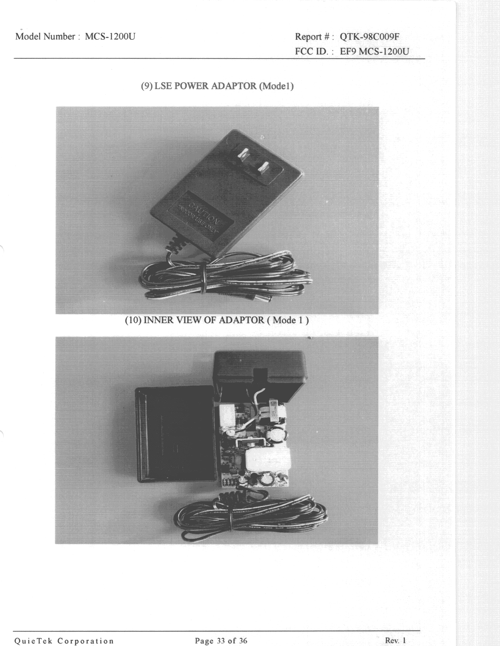 JBP - Part 15 Class B Computing Device Peripheral - FCC ID EF9MCS-1200U - Microtek International Inc