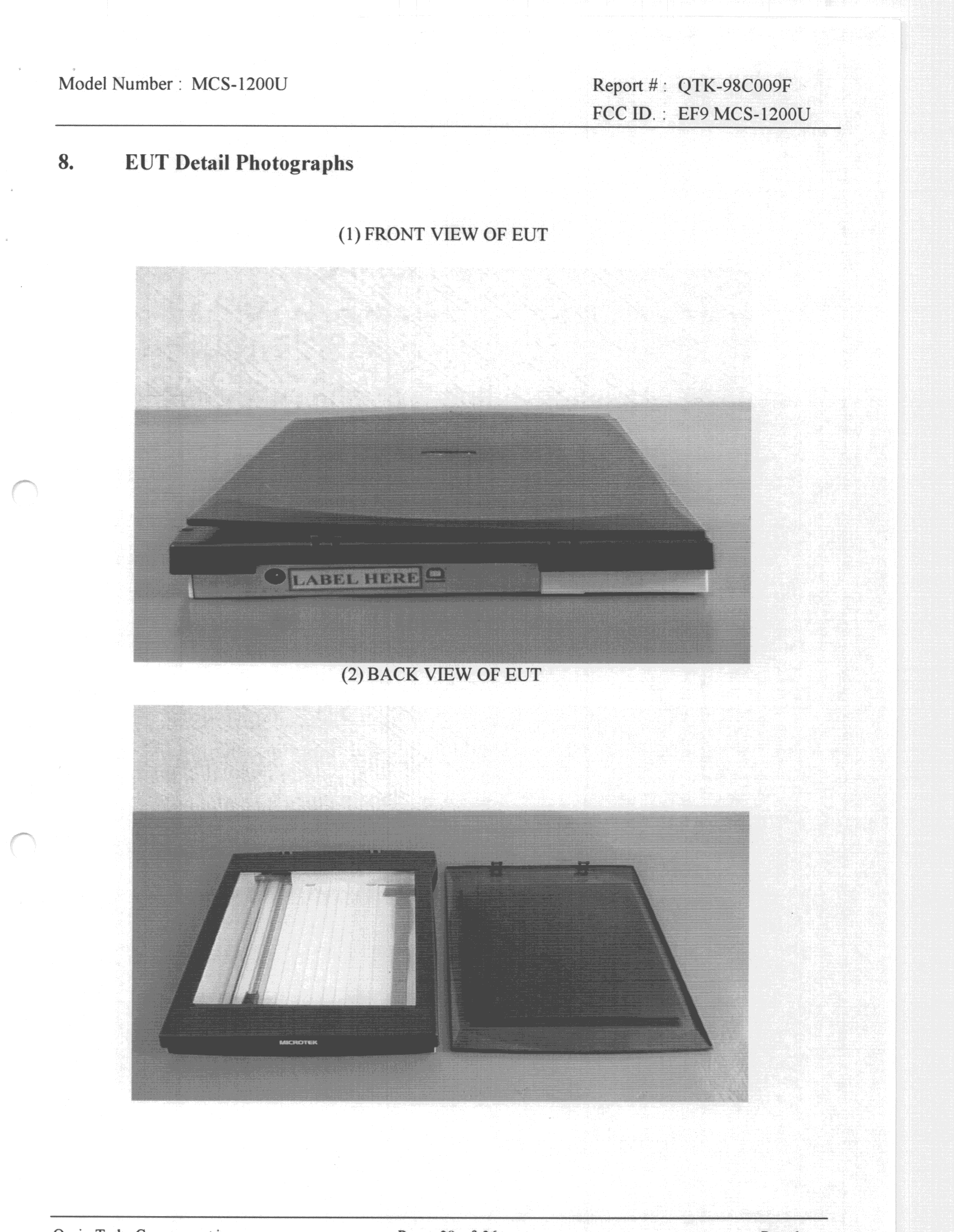 JBP - Part 15 Class B Computing Device Peripheral - FCC ID EF9MCS-1200U - Microtek International Inc (2)