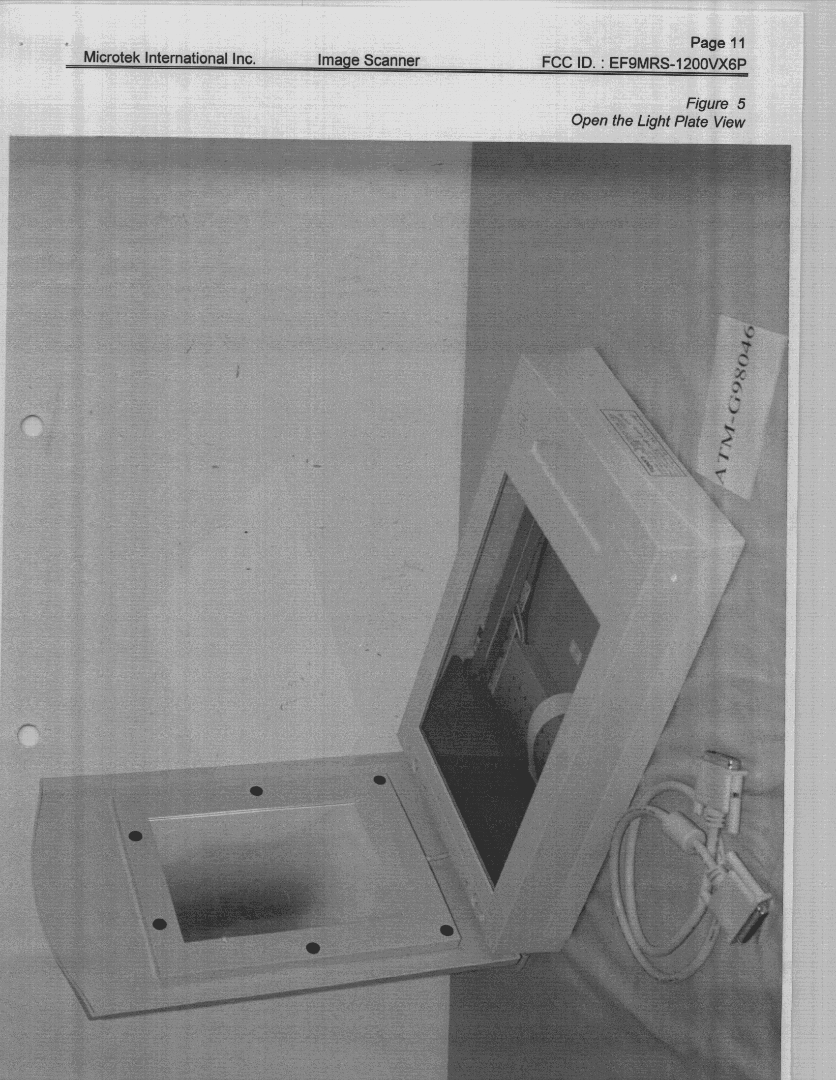 Image Scanner - FCC ID EF9MRS-1200VX6P - Microtek International Inc